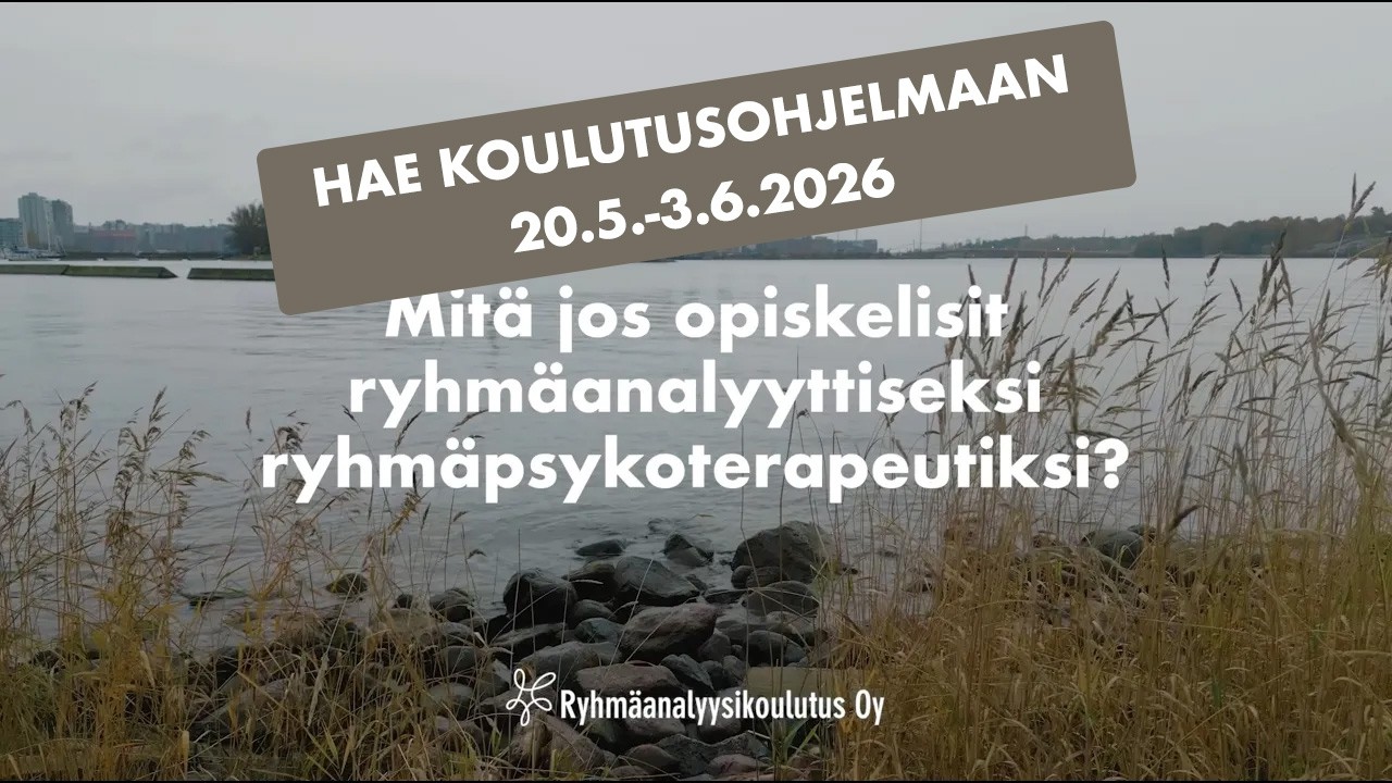 Haku alkaa 14.1. – Ryhmäanalyyttisen ryhmäpsykoterapian koulutusohjelma 2026