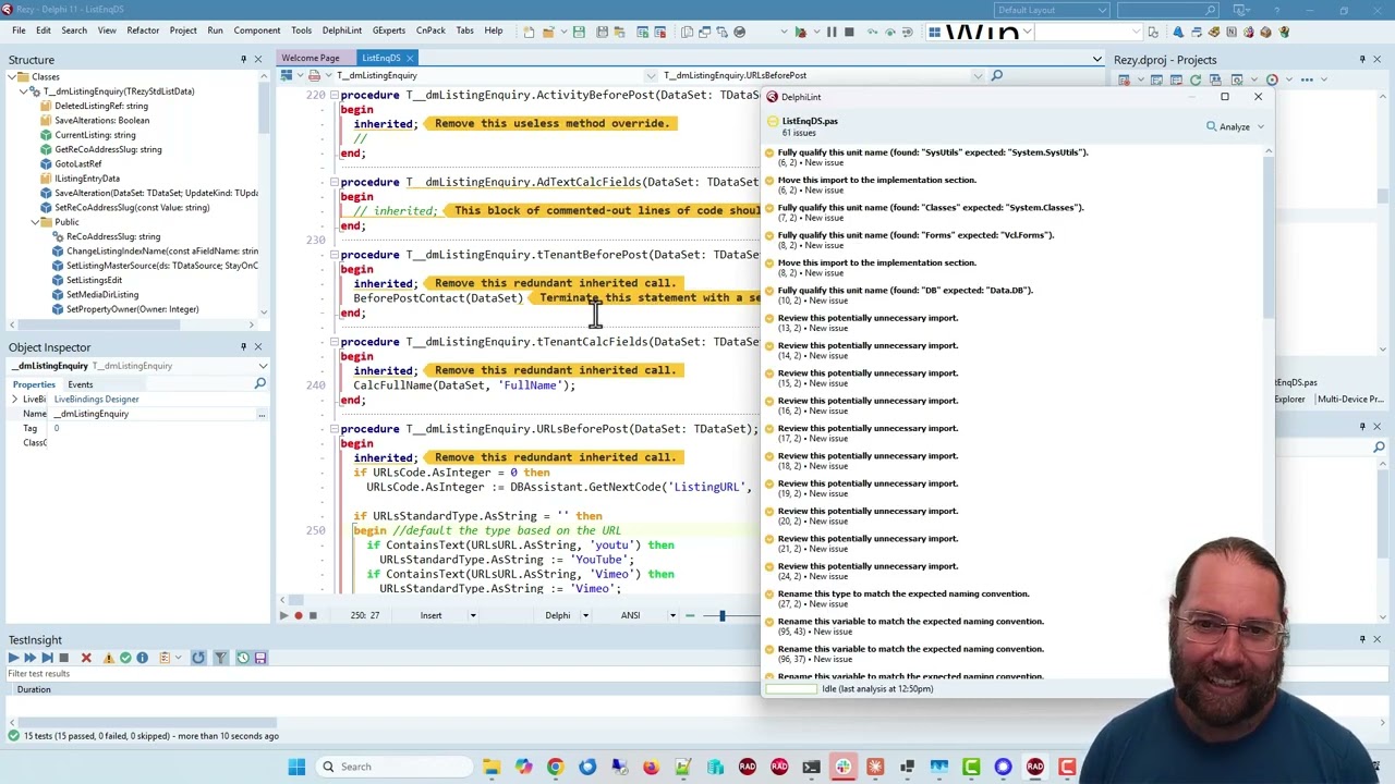 Live Coding Using Tools to Fix Legacy Code - Delphi 264