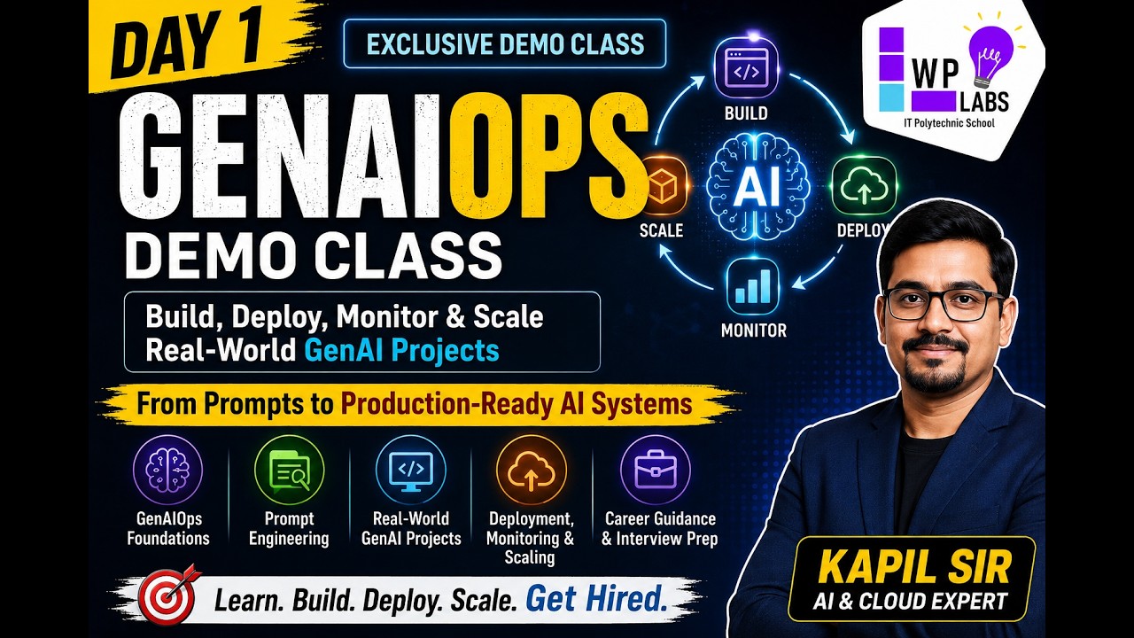 GenAIOps Course 2026 | Build AI Projects & Get Job-Ready from Home| Registration Link in description