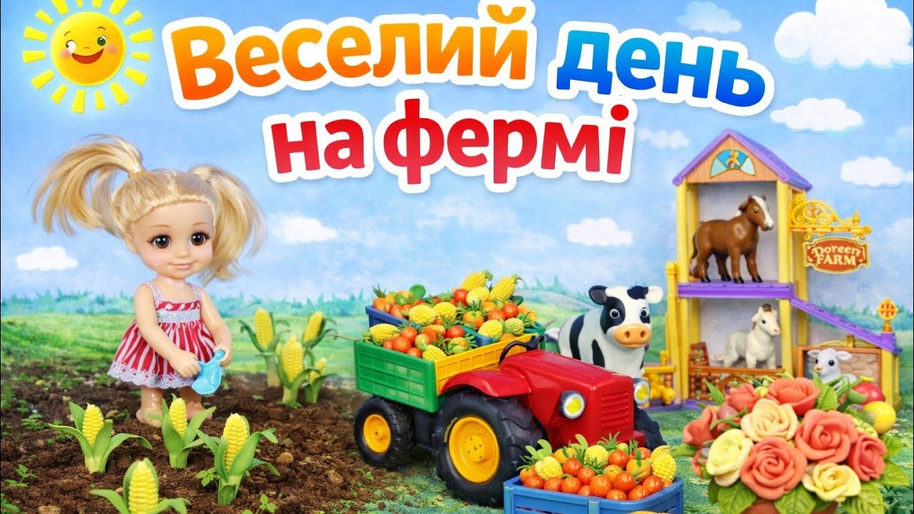 Веселий день на фермі#ляльки #ферма #діти #дітям 