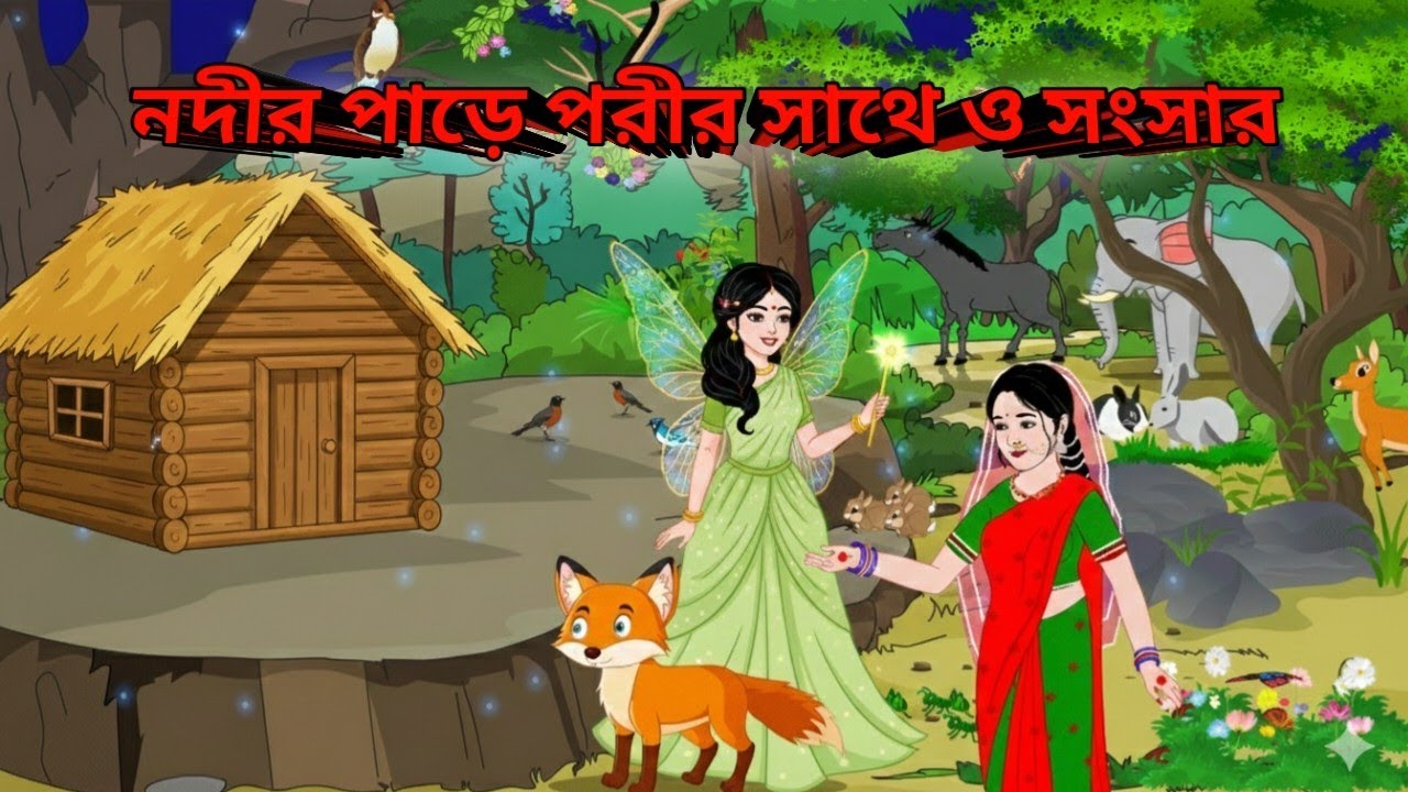 নদীর পাড়ে পরীর সাথে সংসার। Bengali Fairy Tales Cartoon। Rupkothar Bangla Golpo। Thakumar Jhuli।