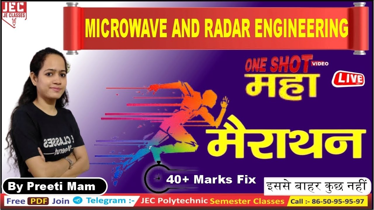MICROWAVE AND RADAR ENGINEERING 6th Semester One Shot महा-मैराथन Class By JE CLASSES Meerut