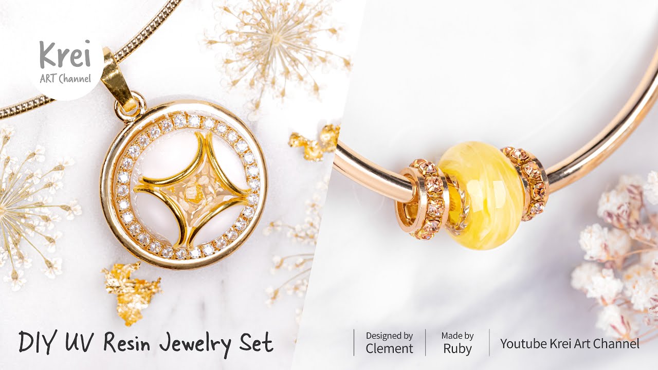 【UVレジン】夢のようなエレガントなアクセサリー制作〜♪ UV Resin - Creating Dreamlike Elegant Accessories！