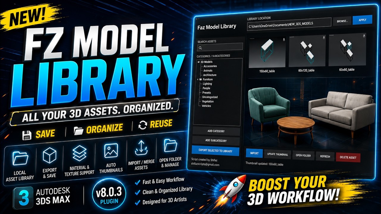 Custom 3D model library