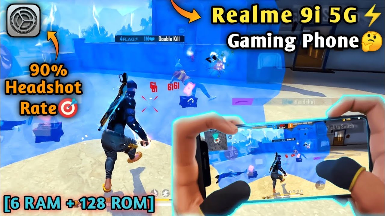 REALME 9i 5G📲 Free Fire Test || Gaming phone?🤔 || 90% Headshot Rate Settings⚙️ REALME 9i 5G⚡