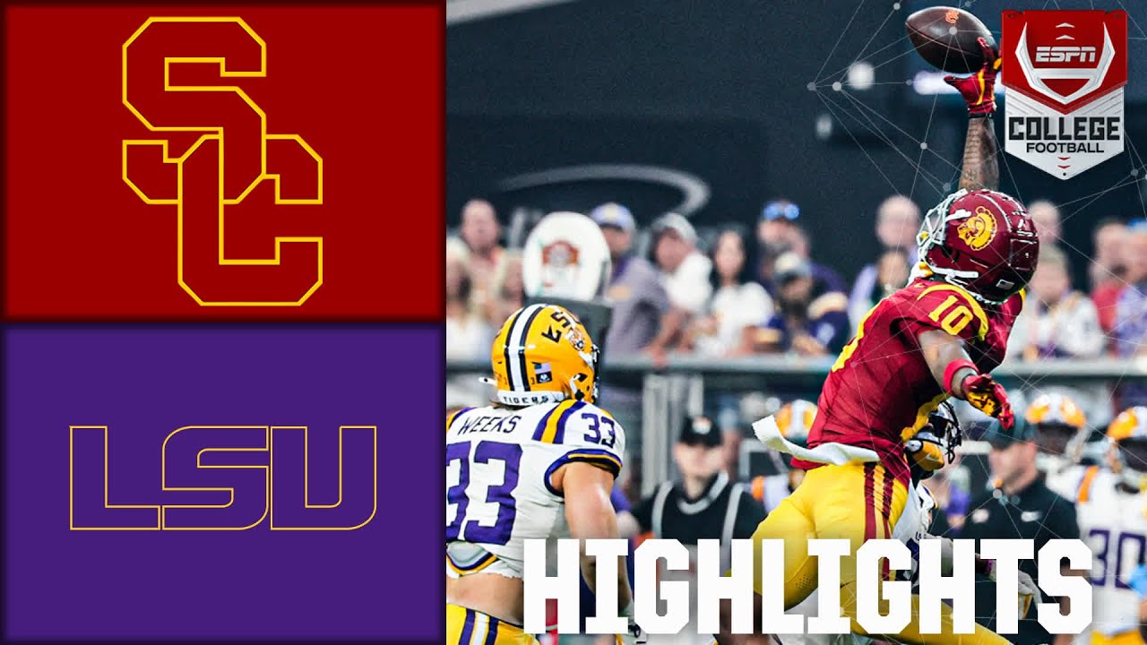USC Trojans против LSU Tigers | Полные обзоры матча | ESPN College Football