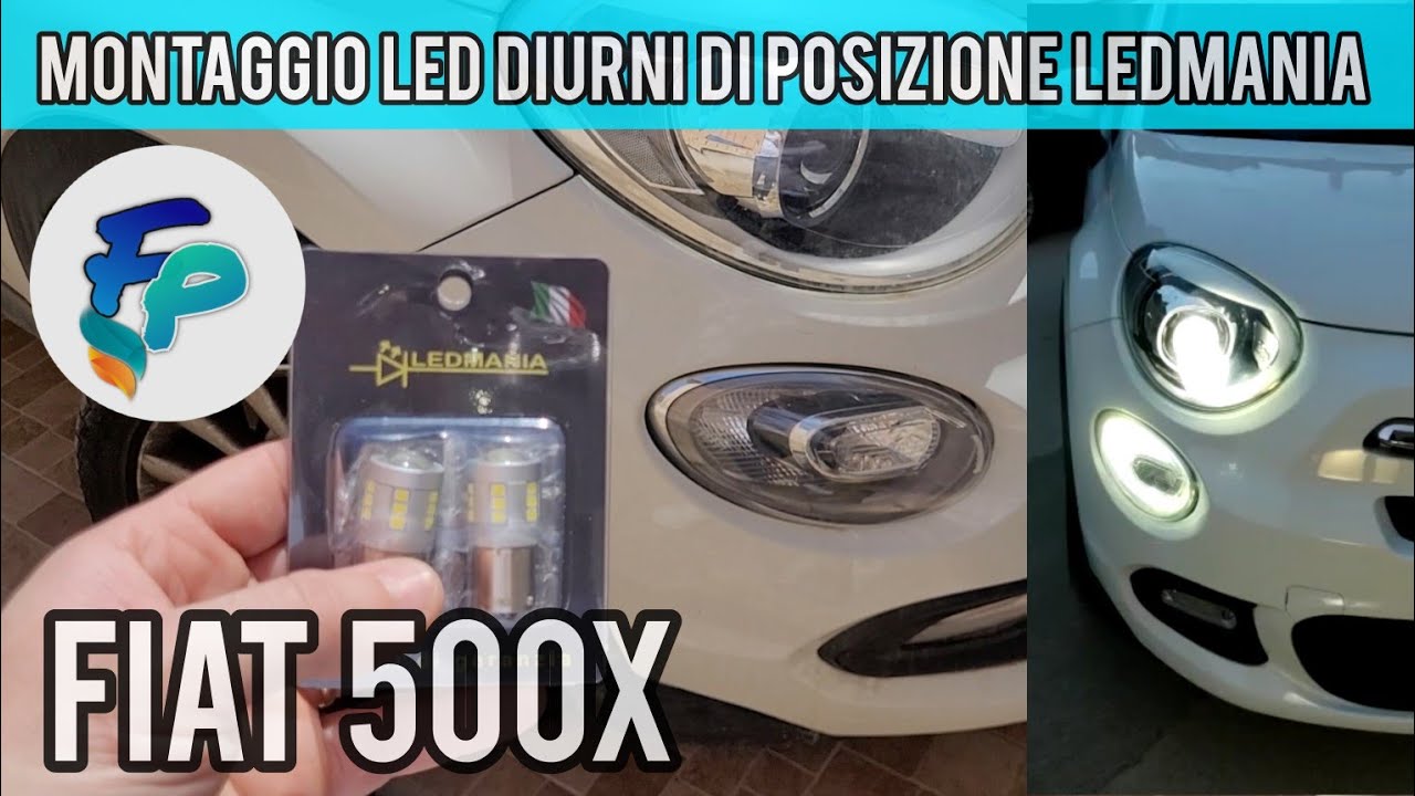 Montaggio lampade LED diurne Ledmania su Fiat 500x