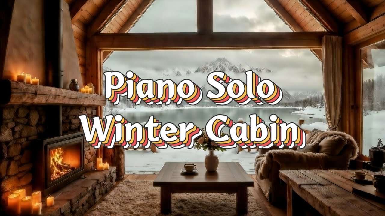 [1시간][4K] 창밖의 설산 앞에서 잠시 멈춘 시간 ❄️🕯️ | piano solo | winter cabin | Relaxing Music