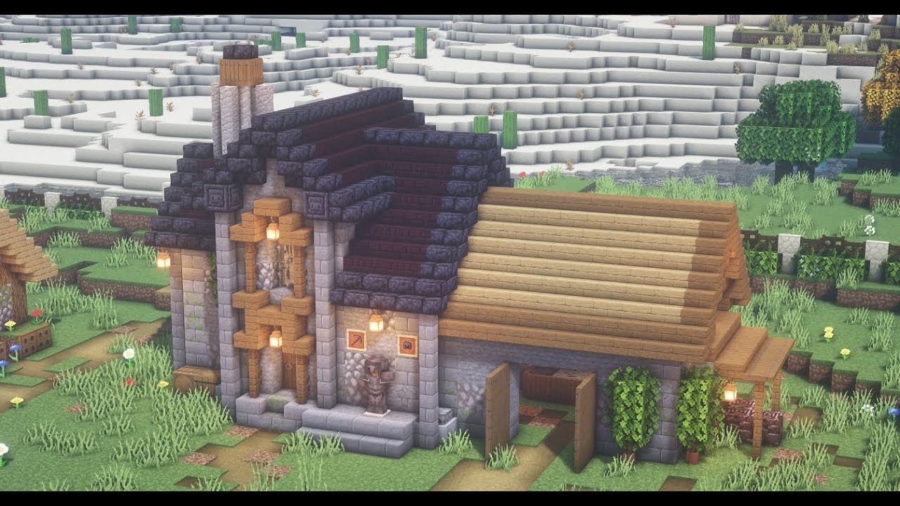 【マイクラ】鍛冶屋のオシャレな家　村人ハウス　リフォーム