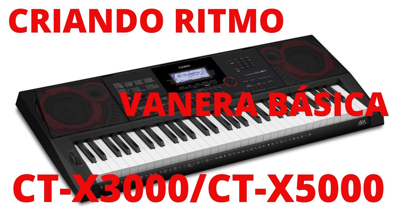 Criando ritmo de vanera básica 2/4, teclado casio CT-X3000/CT-X5000 #keyboard  #vanera #rhythm
