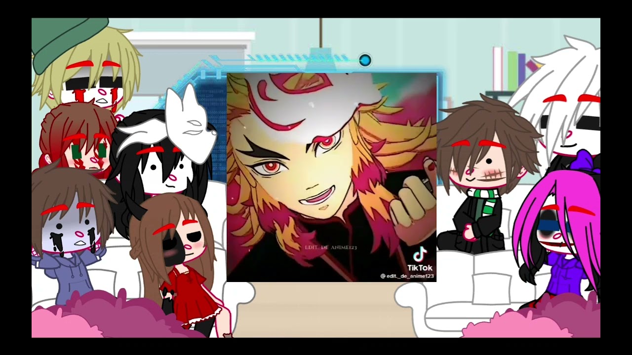 Algunos de los Creepypastas reaccionan a Jeff es Tomioka ( Pedido de una sub creo ) Sabigiyuu