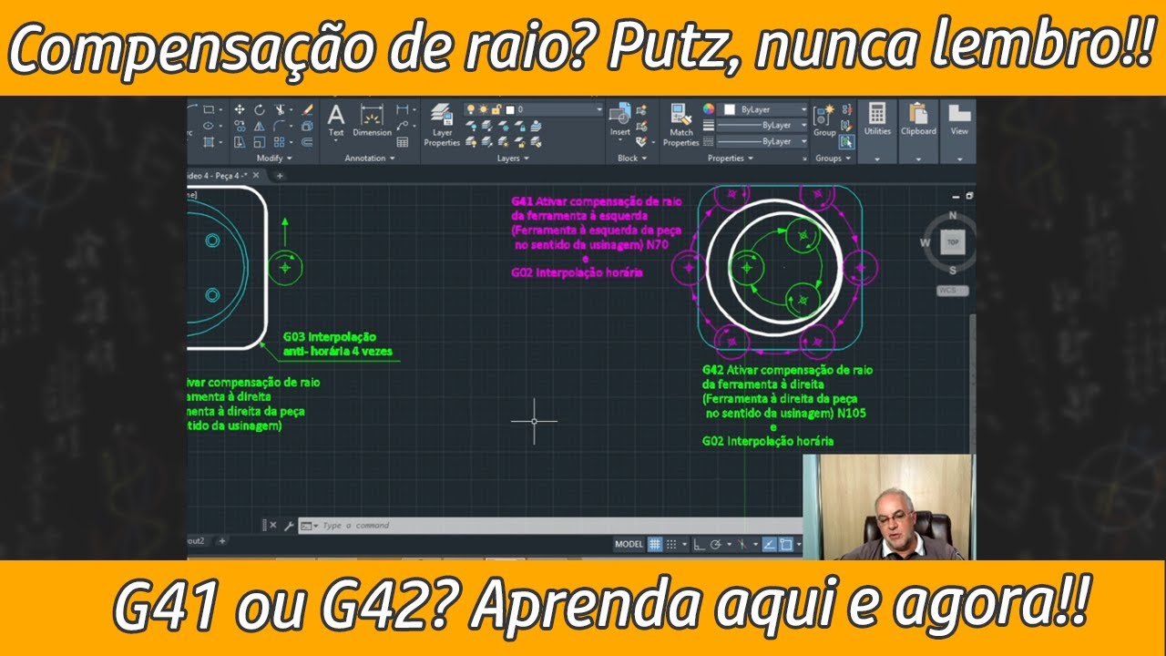 Compensação de raio? Putz, nunca lembro!! G41 ou G42? Aprenda aqui e agora!!