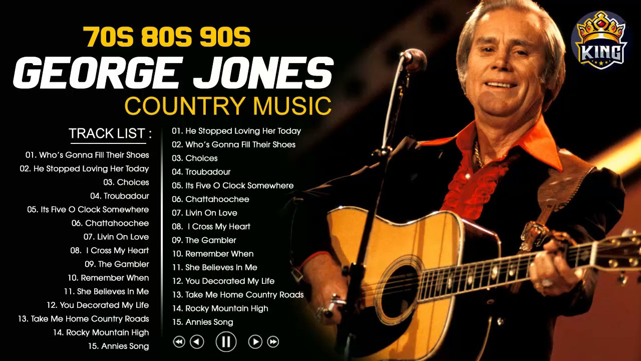 George Jones Greatest Hits - George Jones Best Songs - Classic Country 70s 80s 90s
