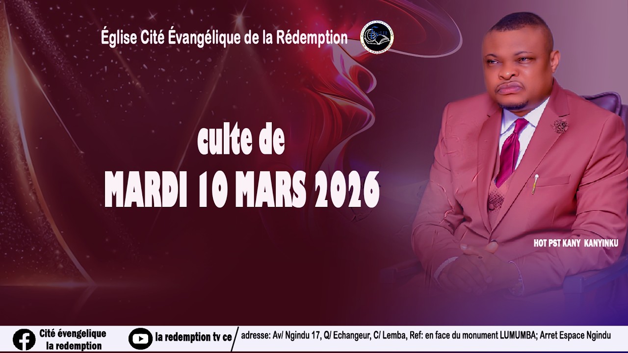 CULTE DE MARDI 10/03/2026