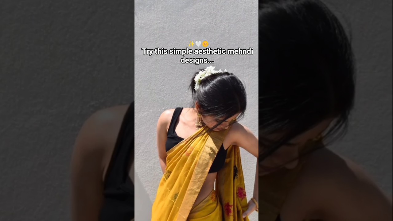 Try this simple aesthetic mehndi designs...✨#aesthetic #mehndidesign #trending