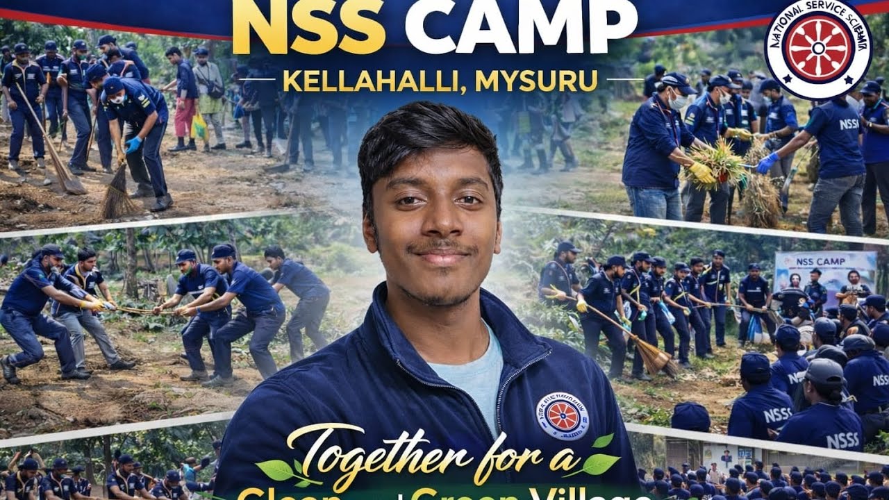 NSS CAMP ✨ Kellahalli | Mysuru | Cleaning | Awareness | Games | kannada vlog | travel |#travel #vlog