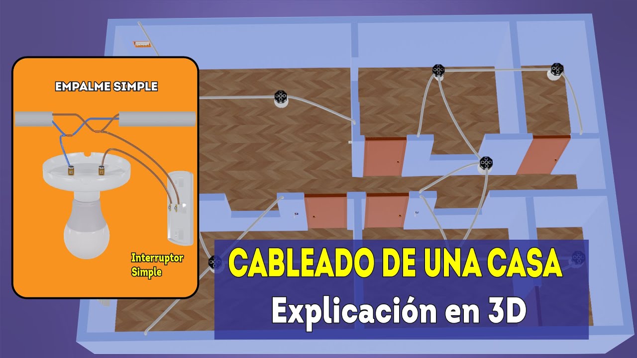 Cableado Eléctrico de una Casa en 3D | CIRCUITO DE ALUMBRADO