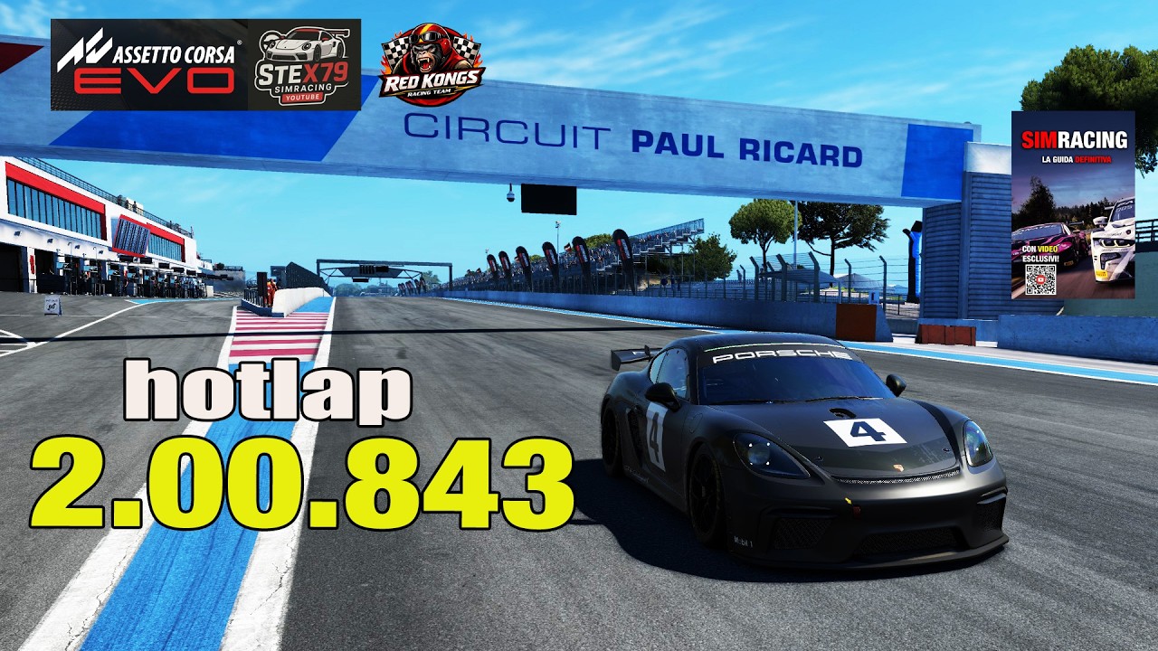 Assetto Corsa Evo - HOTLAP - PAUL RICARD - Porsche 718 Cayman GT4 Clubsport - 2.00.843