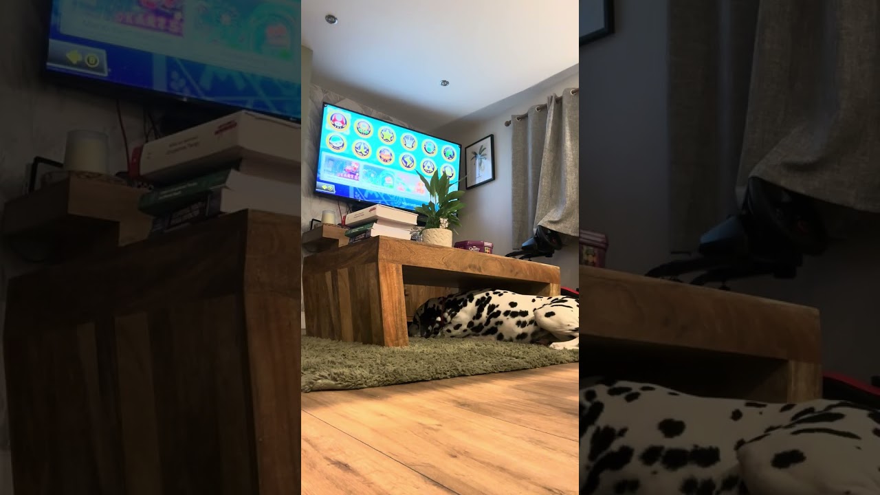 Playing Mariokart 8 deluxe with my dad includes a battle to myself