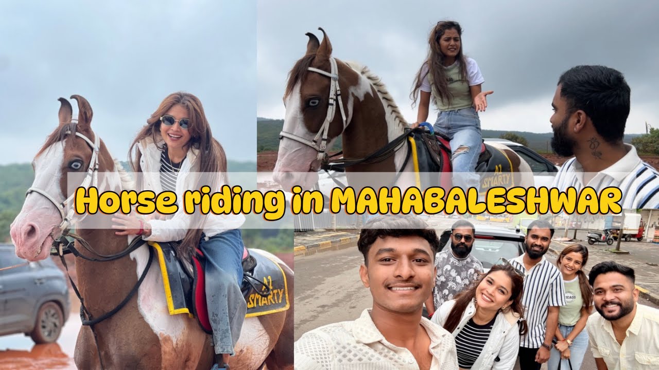 Horse riding kartana priyaa khup ghabarli 😆🏇 || Mahabaleshwar vlog part 1 || #vlog #vaishu1214