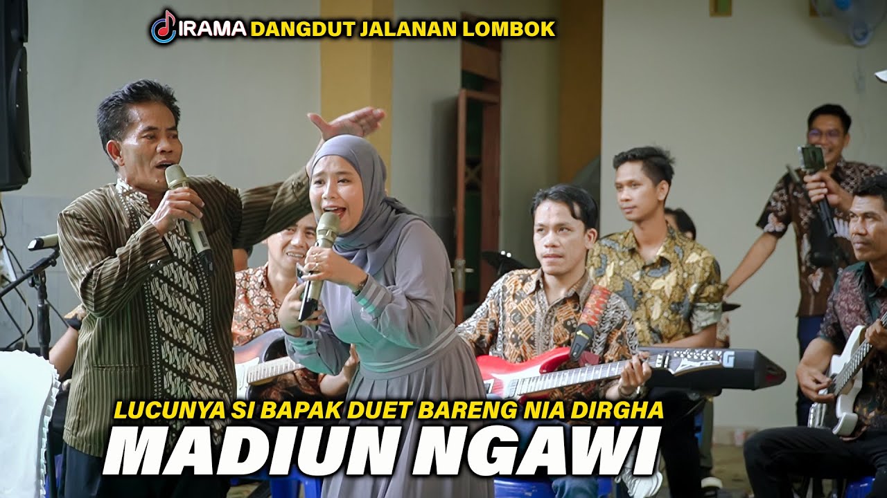 LUCU !! NIA DIRGHA Ft ORANG JAWA ASLI DUET LAGU MADIUN NGAWI DI ACARA WEDDING BARENG IRAMA DOPANG