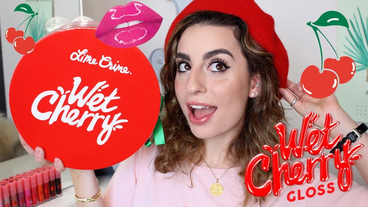 Limecrime Wet Cherry Lip Gloss Swatches!