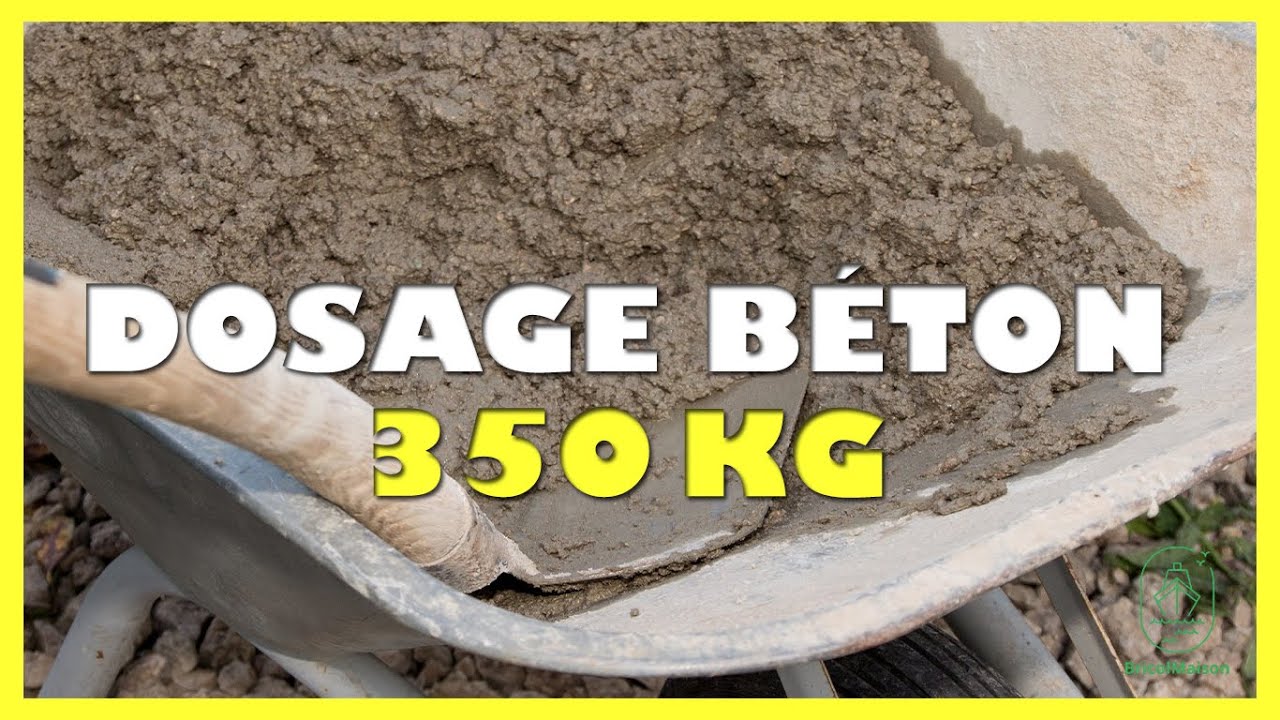 Dosage béton 350 kg avec mélange sable gravier