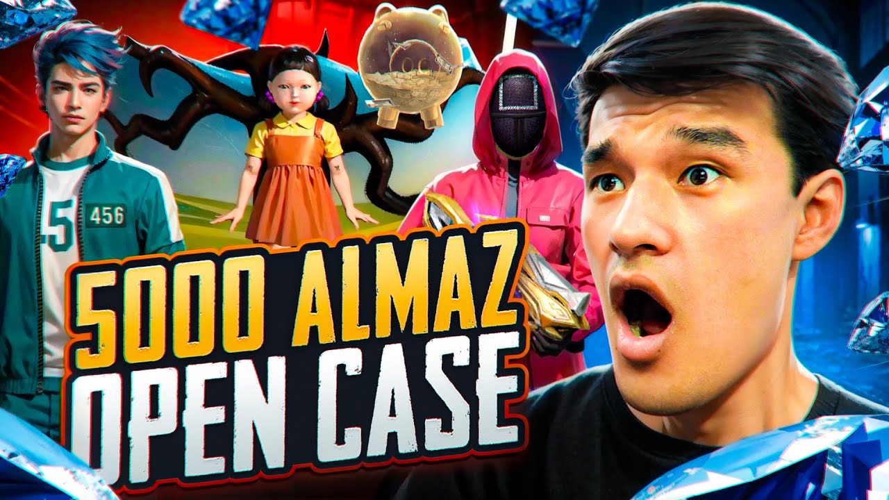 5.000 ALMAZGA 💎💎💎SQUID GAME KIYIMLARINI TUSHURDIM  🤩🤩 OPEN KANSERT #freefire