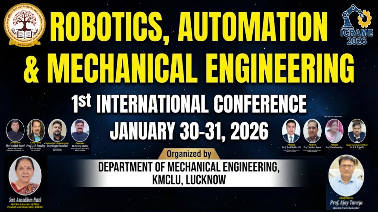 ICRAME-2026 | 1st International Conference on Robotics, Automation & Mechanical Engineering