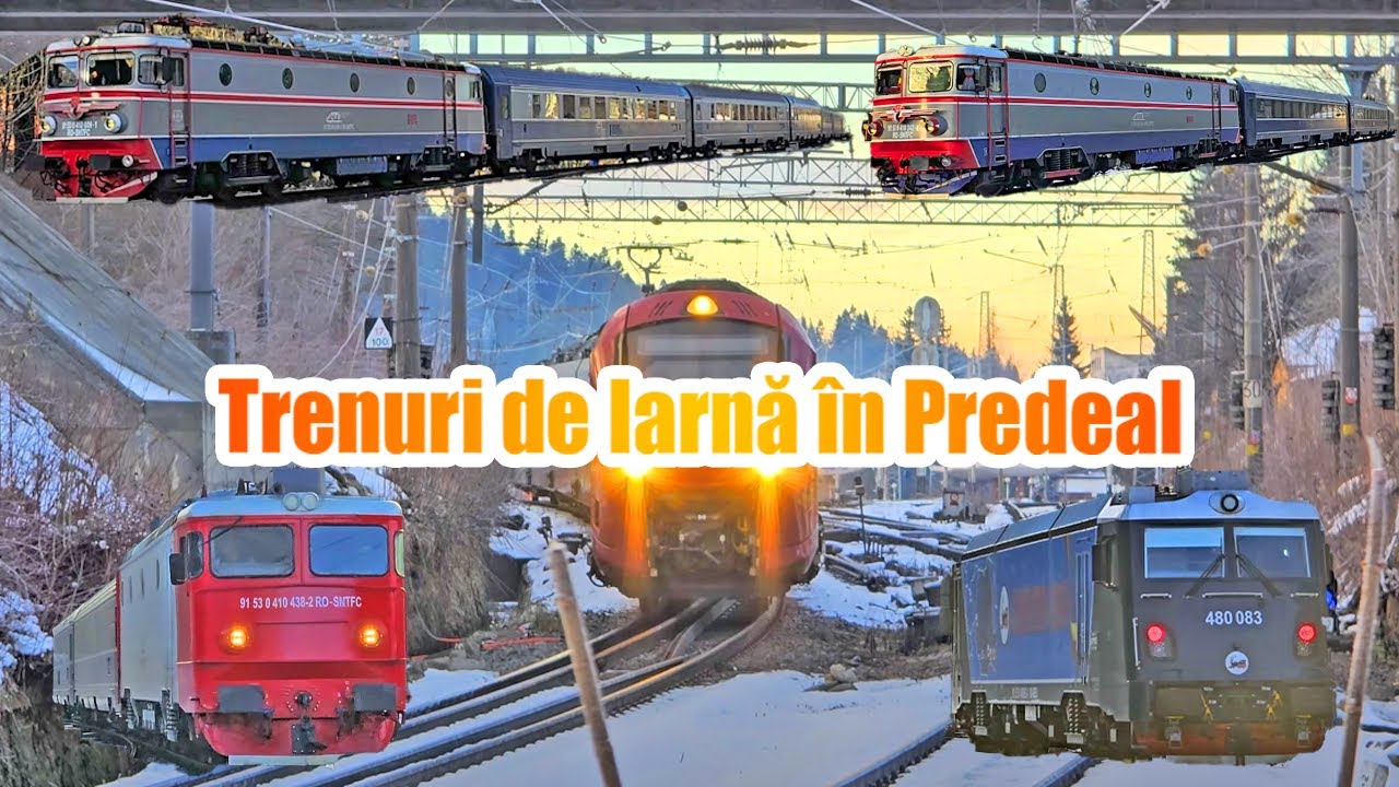❄️ 1 HOUR of WINTER TRAINS in Predeal / Trenuri de Iarnă în Predeal | 04 - 07.01.2025