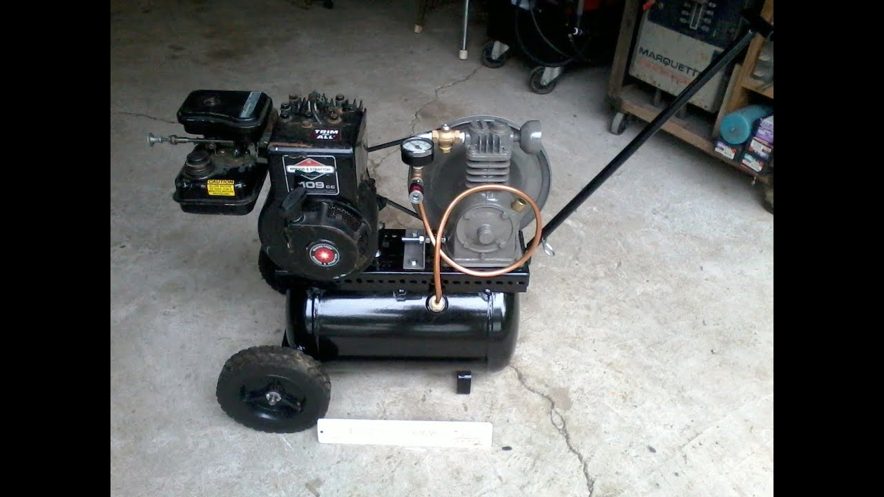 Home Built Gasoline Powered Air Compressor