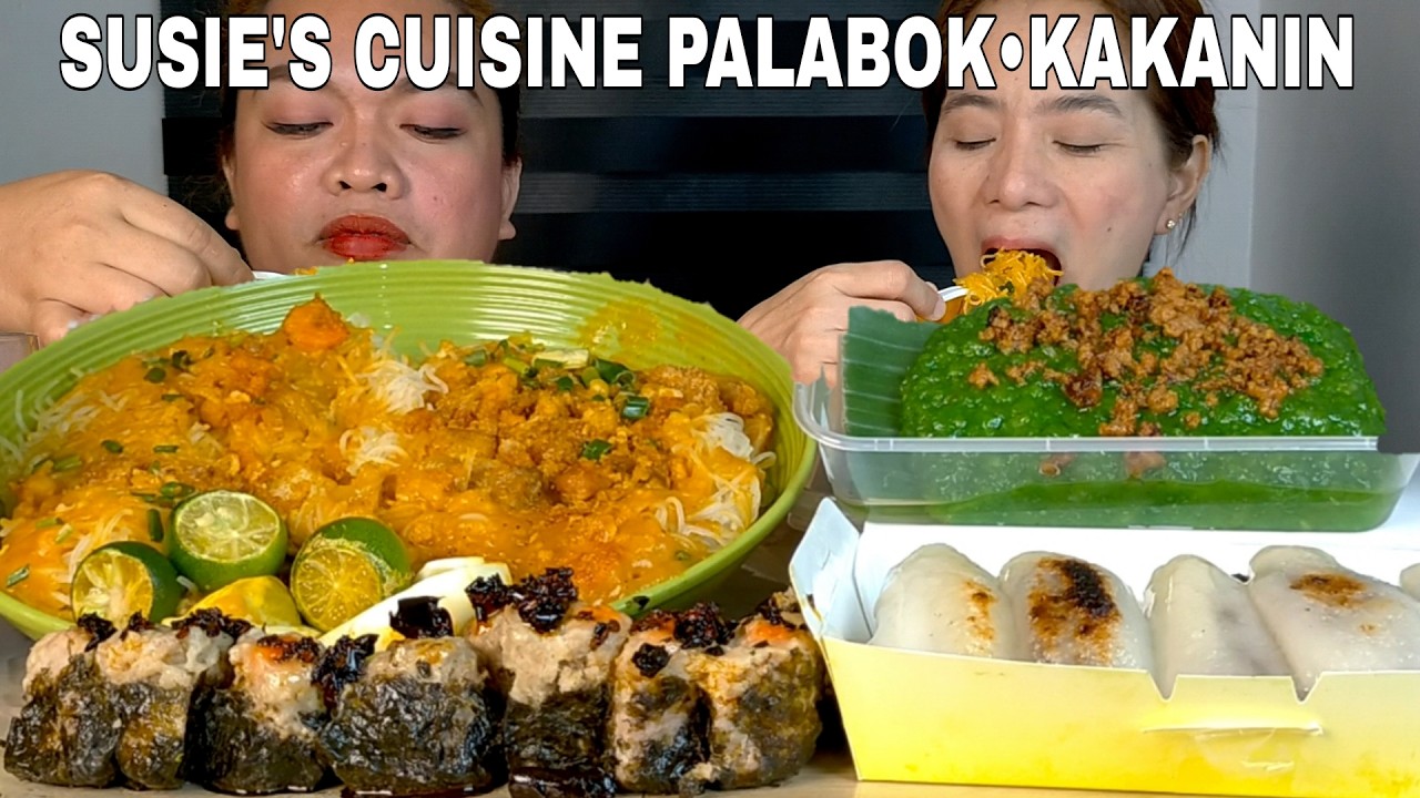 Susie's Cuisine Pancit Palabok at Kakanin |  Mukbang Philippines | Pinoy Merienda