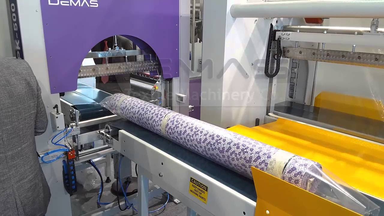 Dyed Finished Fabric Roll Wrapping & Packing Process (Automatic Fabric Packing Machine)@TextileTV