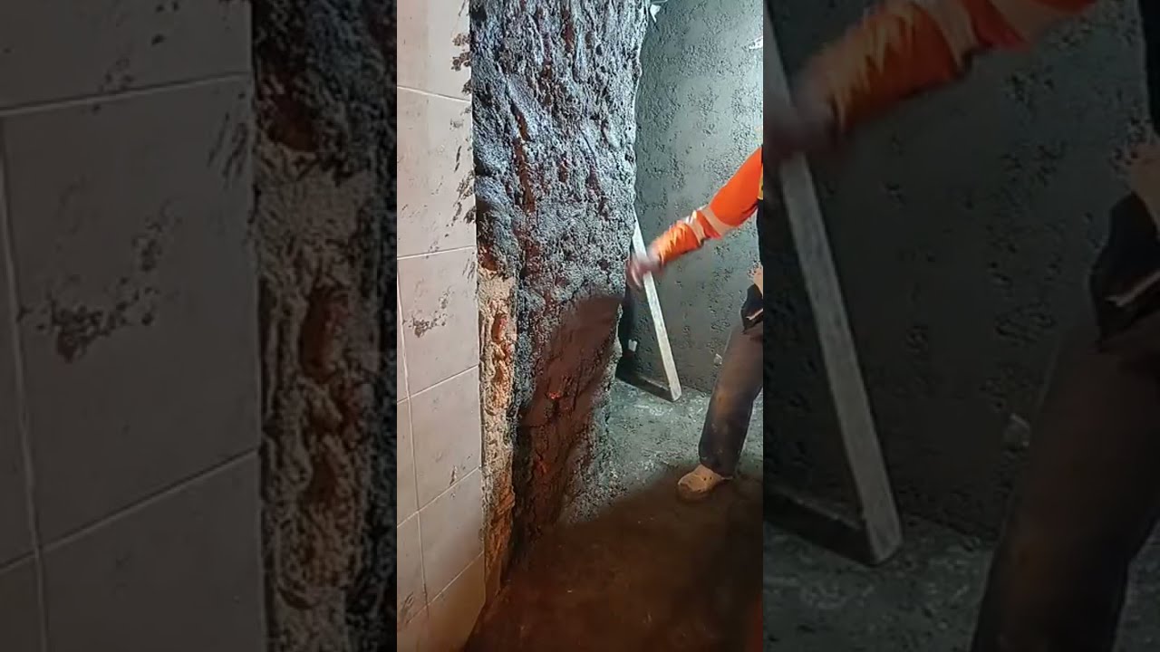 The correct way to level a wall with cement and sand – a solid base for installing ceramic tiles