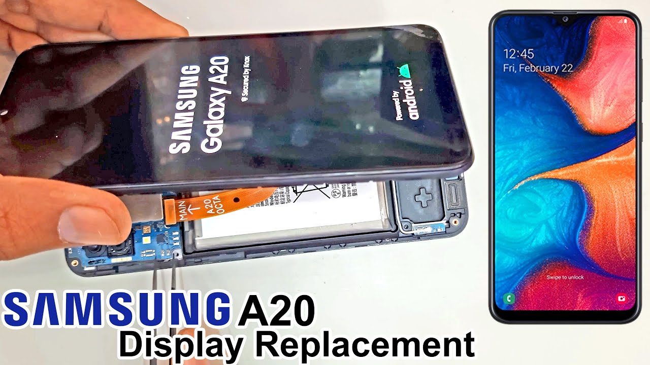 How to Change broken damaged Samsung galaxy A20 (SM-A205F DS) Display Unit LCD and touch Combo
