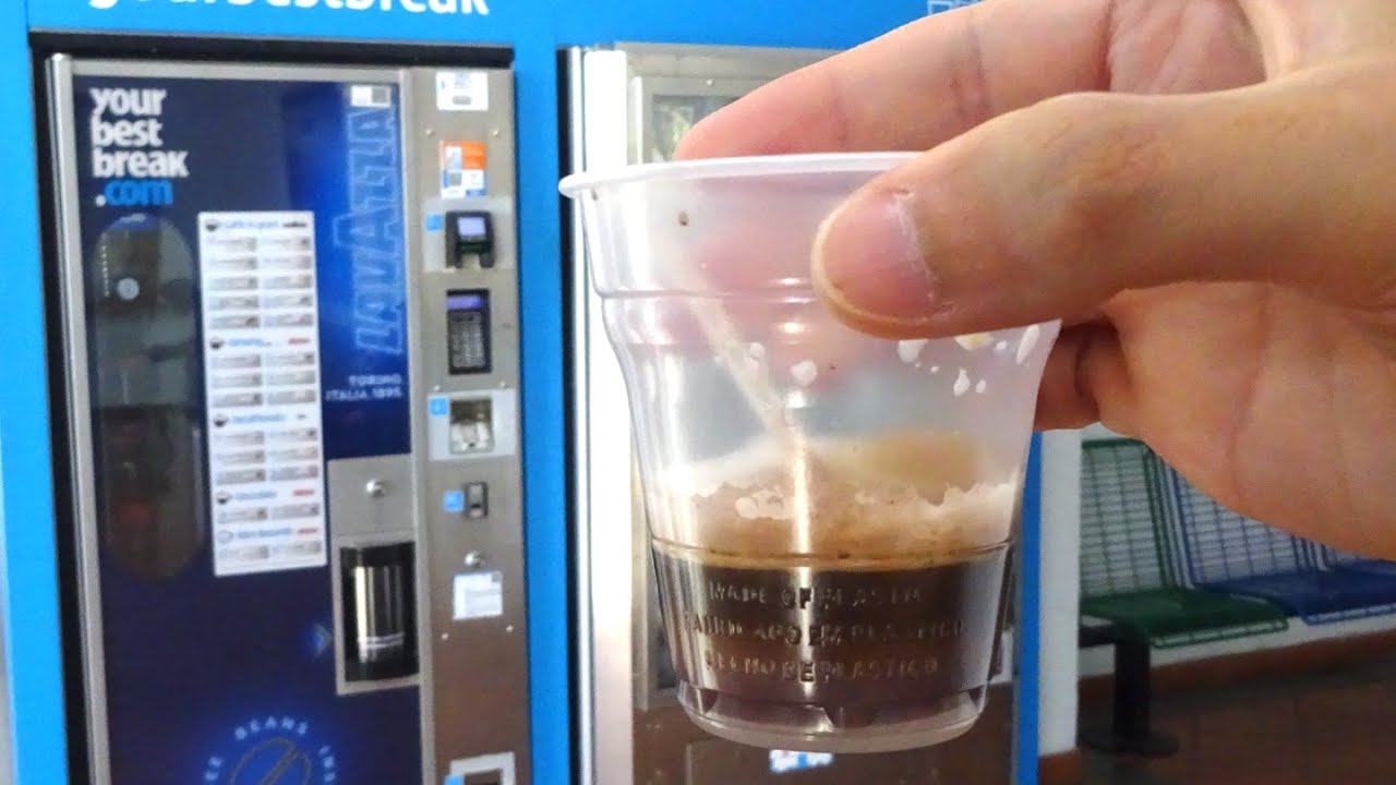 Coffee Brewing Vending Machine in Italy