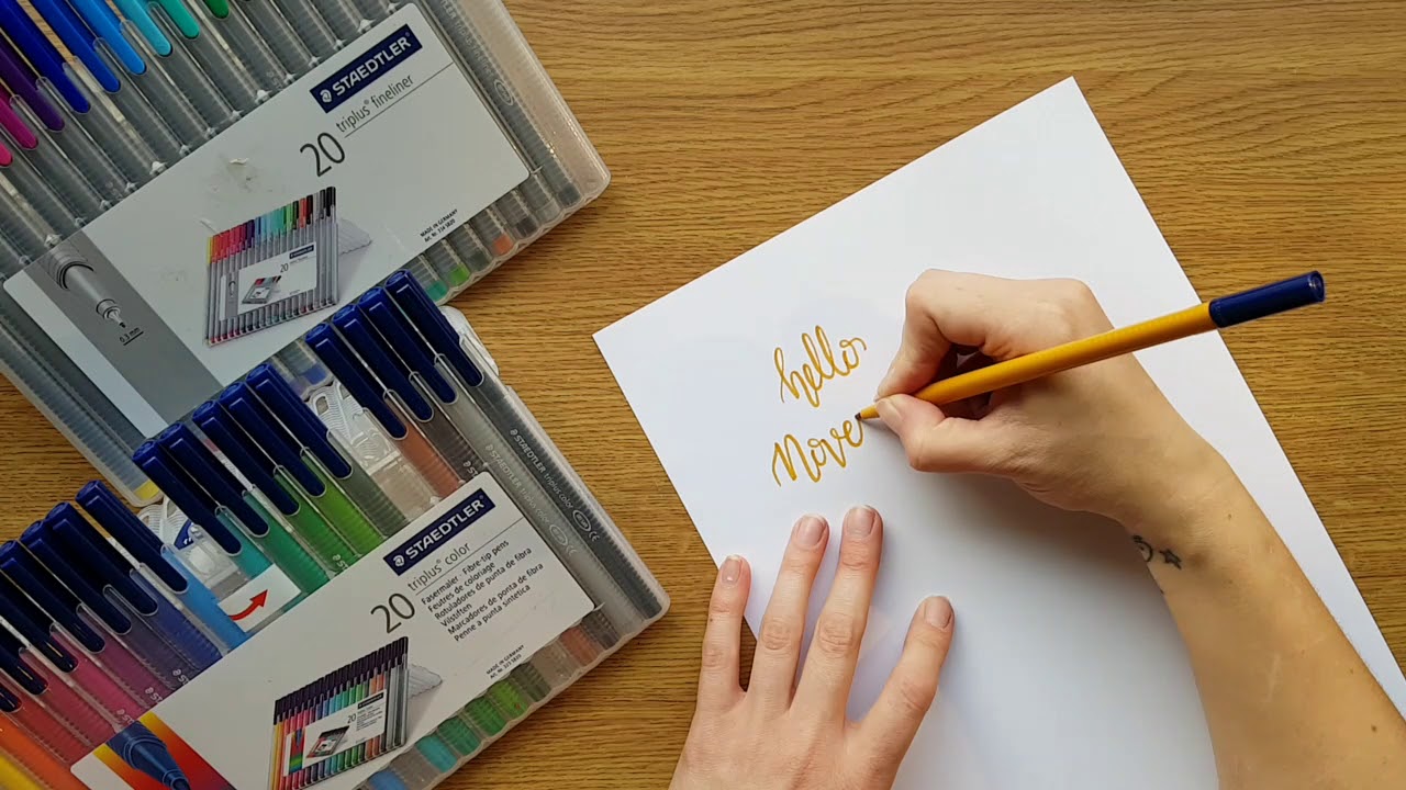 Introduction to Staedtler Pens and a tutorial on how to use them for lettering