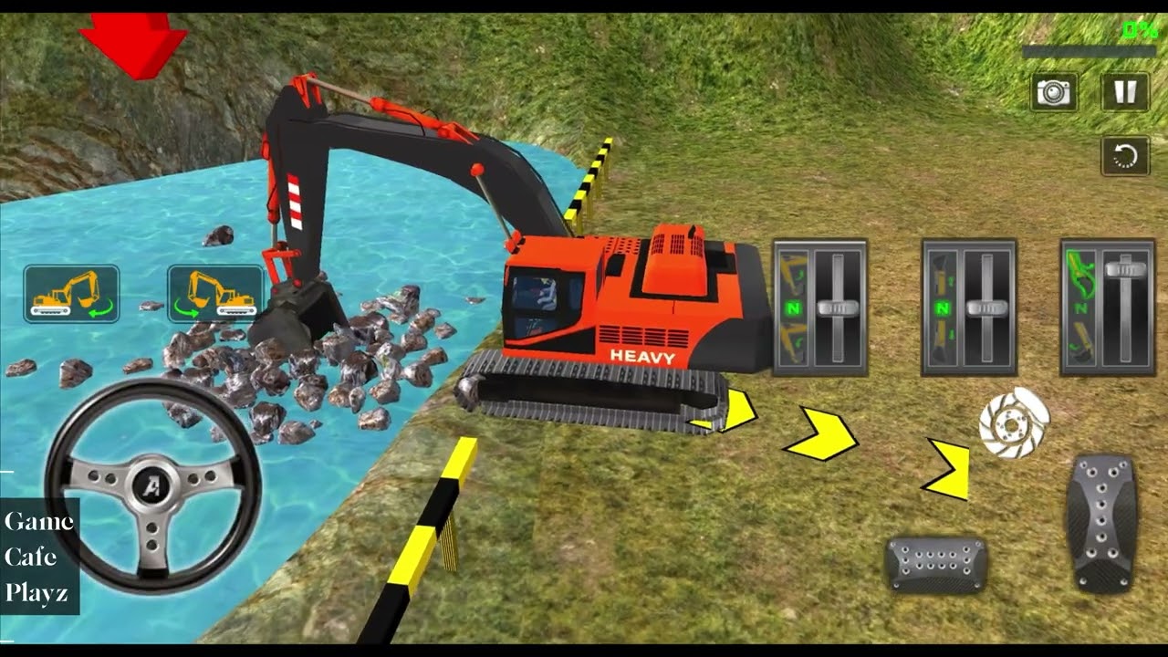 Construction work in City! Construction Excavator Game 3d | GameCafe Playz #constructiongame #gaming