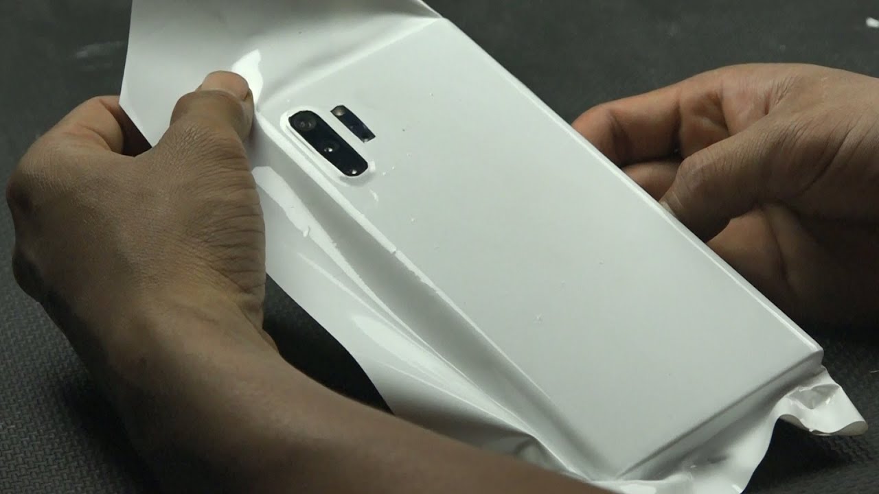 DIY Samsung Note 10 design to White sticker-wrapping paper phone
