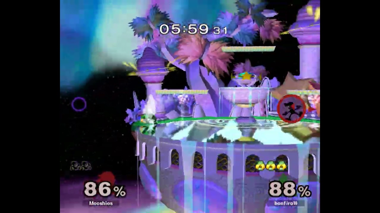 bonfire10 (Sheik) vs Mooshies (GW) | Round 2 Pools - LR3 - Melee Singles - GX3