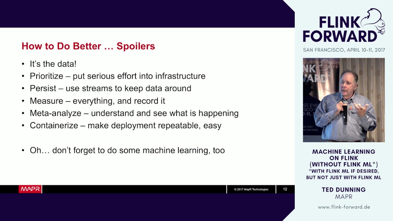 #FlinkForward SF 2017: Ted Dunning - Non-Flink Machine Learning on Flink