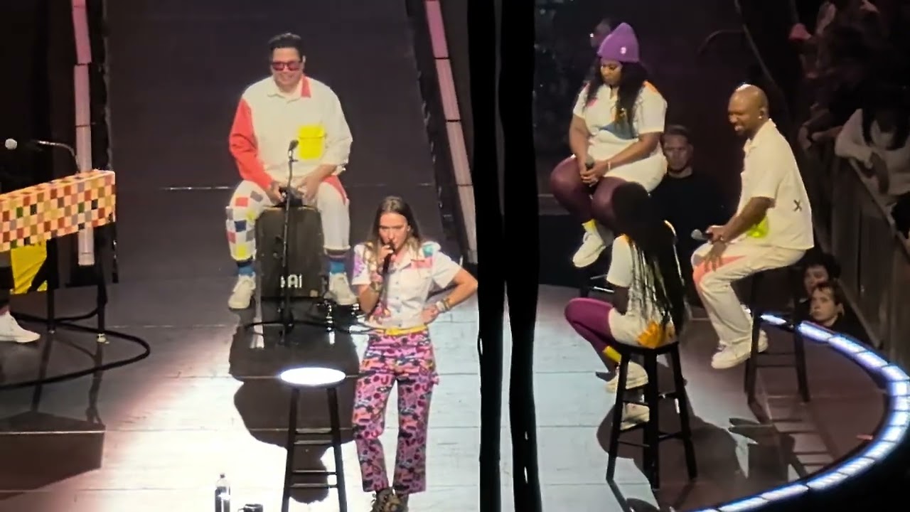 Lauren Daigle at the Bridgestone Arena Nashville sharing and interacting with the audience