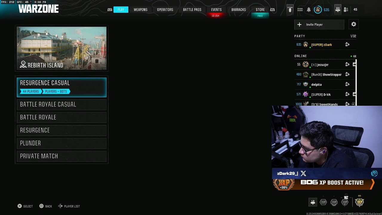 🔴TORNEO REBIRTH X $30,000 SWITCHARO