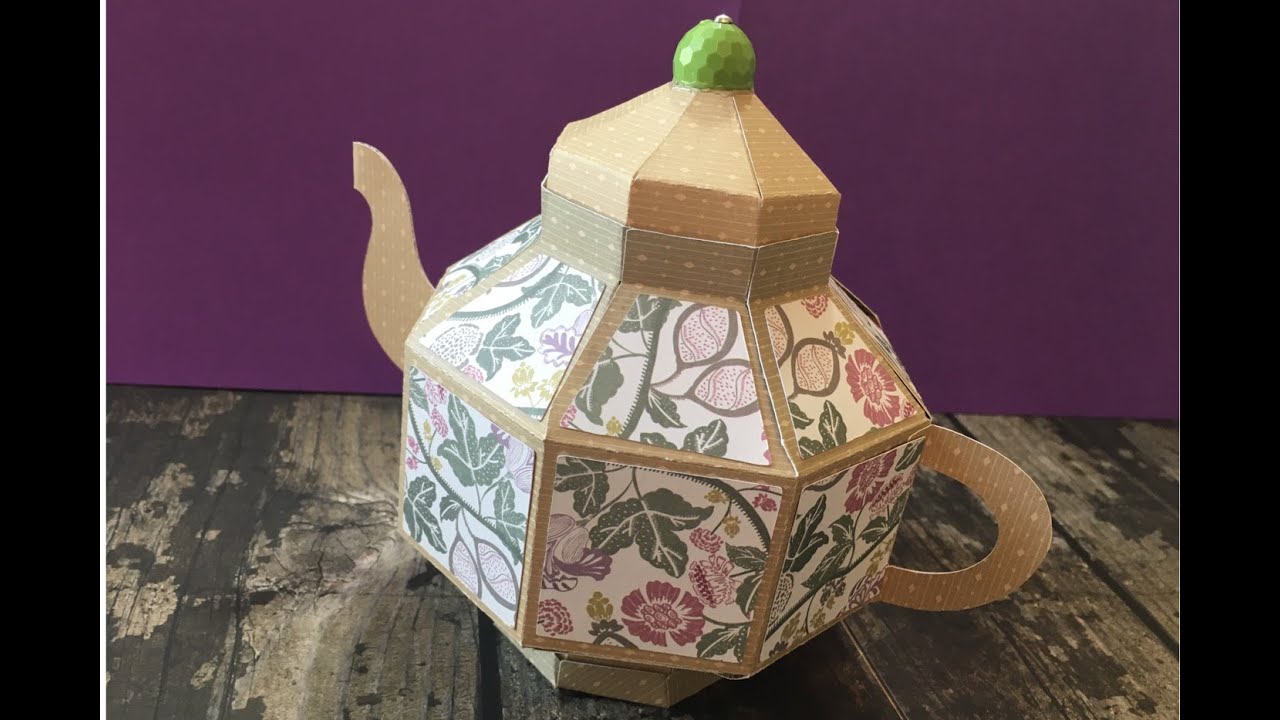 Paper Teapot by Lori Whitlock using Brother Scan n Cut