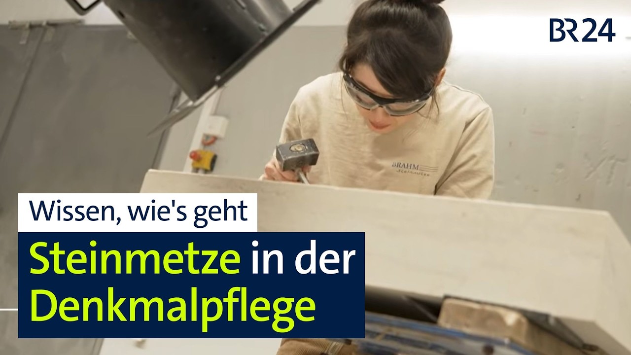 Arbeiten wie früher: Steinmetz-Gesellen bilden sich weiter für die Denkmalpflege | BR24
