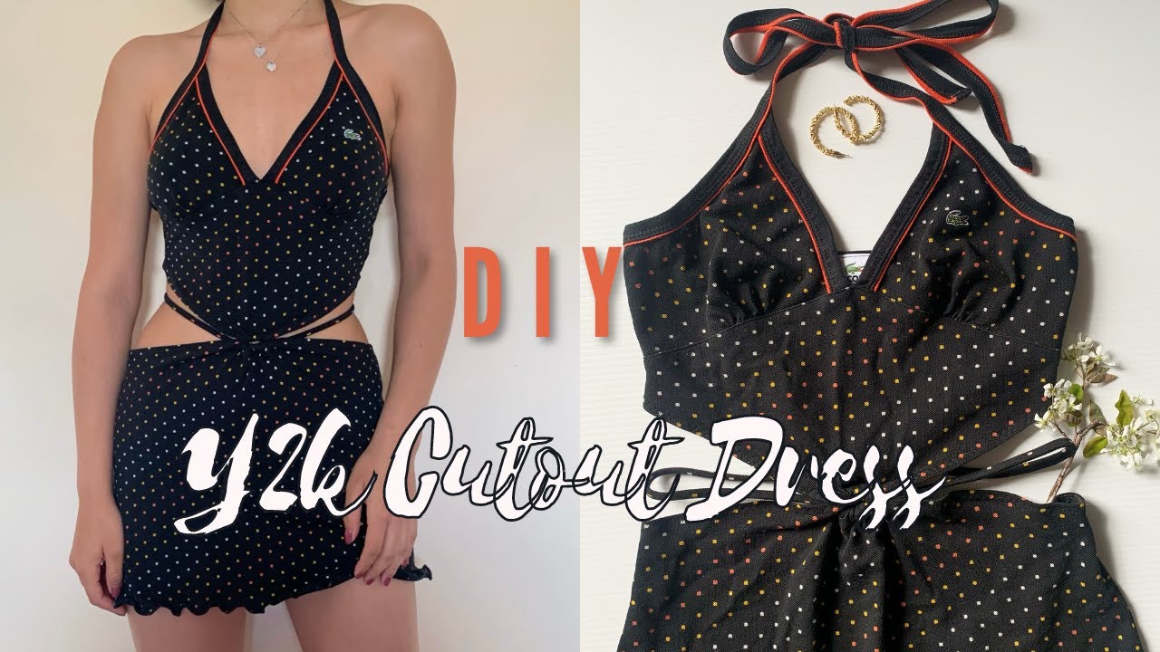DIY Y2k Cutout Dress/ Thriftflip