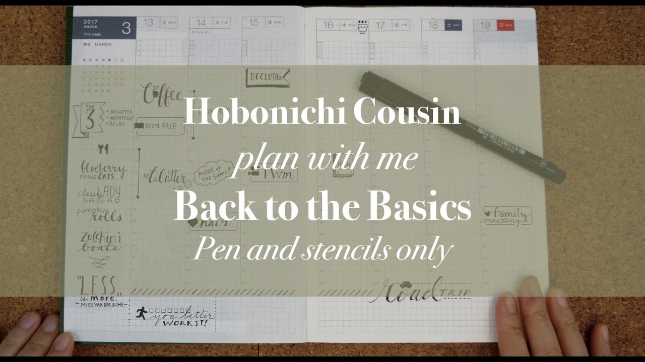hobonichi cousin avec | plan with me | back to the basics