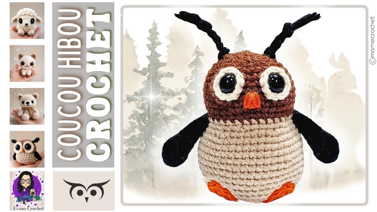🦉🦉 CROCHET PORTE BONHEUR, PETITE CHOUETTE A OFFRIR OU A S'OFFRIR  TUTO IRRESISTIBLE !🦉 @MamieCrochet