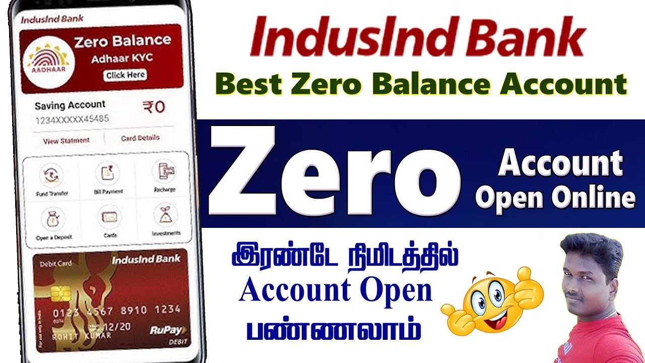 Indusind Bank Zero balance account Open Online full process details in Tamil@Tech and Technics