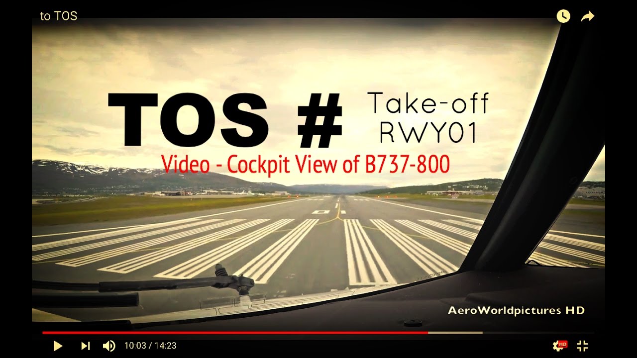 Take-off ✈ Tromsø - Langnes Airport [TOS/ENTC] Norway # Cockpit View of B737-800